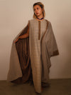 Eﬀortless grey - reversible bisht, elevated with a soft, sculpted textur
