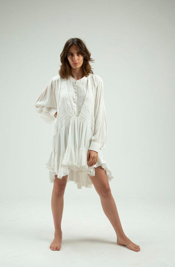 Layered white dress
