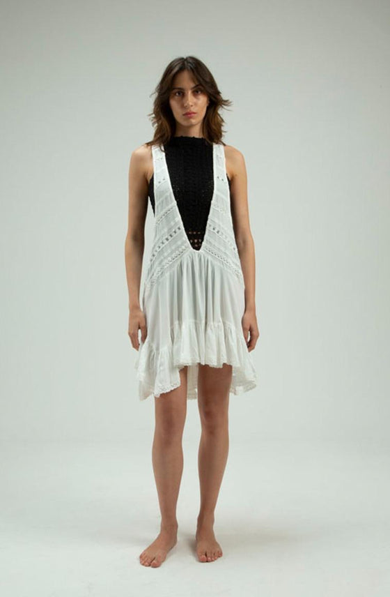 Layered white dress