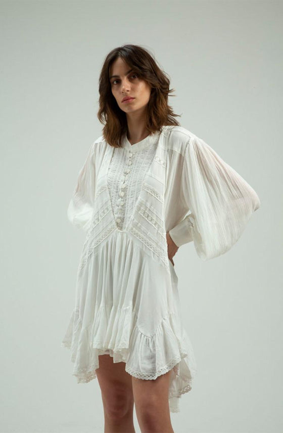 Layered white dress