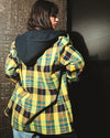 Plaid oversized shirt in yellow