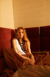 Terry sleevless top in brown