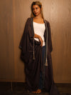 Dark aubergine - Sahara Bisht, kissed with silve