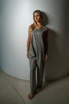 Pucker Back Jumpsuit Set